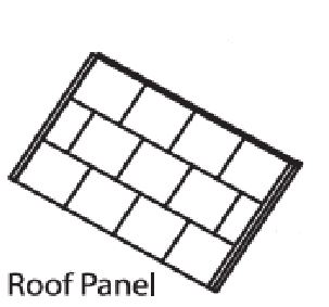 Replacement Left Roof Panel for Lg Premium + A-Frame (WA 01707) - Click Image to Close